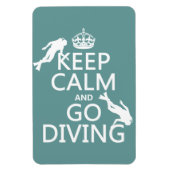 Keep Calm and Go (duiken) Duiken (alle kleuren) Magneet (Verticaal)