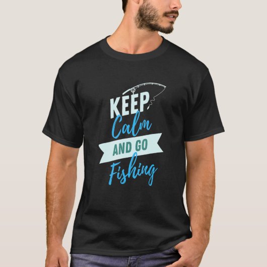 Keep Calm And Go Fishing Ocean Summer Dad T-shirt (Voorkant)