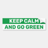 Keep Calm And Go Green Eco Friendly Bumpersticker (Voorkant)