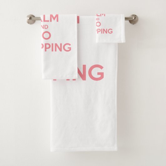 Keep Calm and Go Shopping Bad Handdoek (Insitu)