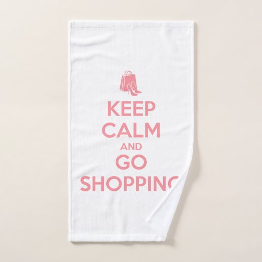Keep Calm and Go Shopping Bad Handdoek (Handdoek)
