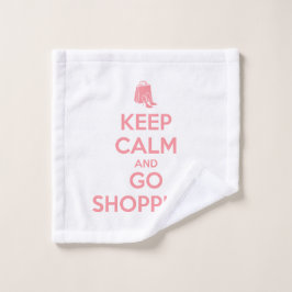 Keep Calm and Go Shopping Bad Handdoek