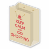 Keep Calm and Go Shopping (bag1) Sticker (Voorkant)