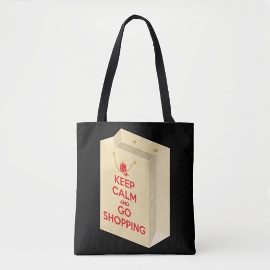 Keep Calm and Go Shopping (bag1) Tote Bag (Voorkant)