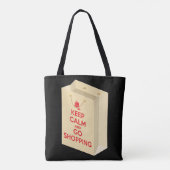 Keep Calm and Go Shopping (bag1) Tote Bag (Achterkant)