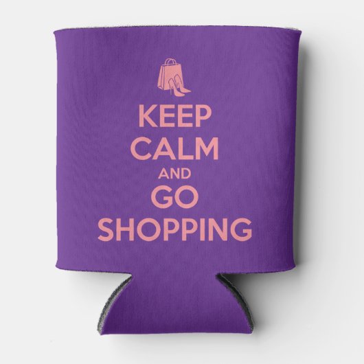 Keep Calm and Go Shopping Blikjeskoeler (Voorkant)