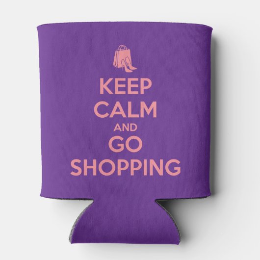 Keep Calm and Go Shopping Blikjeskoeler (Achterkant)