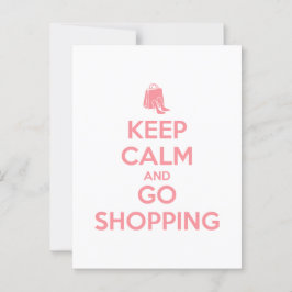 Keep Calm and Go Shopping Briefkaart