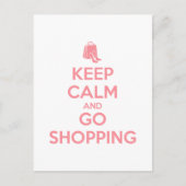 Keep Calm and Go Shopping Briefkaart (Voorkant)