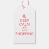 Keep Calm and Go Shopping Cadeaulabel (Voorkant)