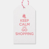 Keep Calm and Go Shopping Cadeaulabel (Achterkant)