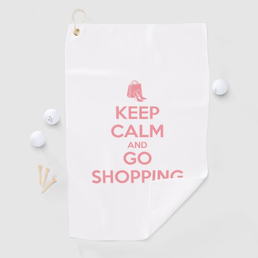 Keep Calm and Go Shopping Golfhanddoek (Insitu)