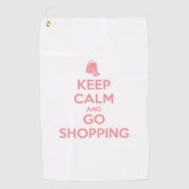 Keep Calm and Go Shopping Golfhanddoek (Voorkant)
