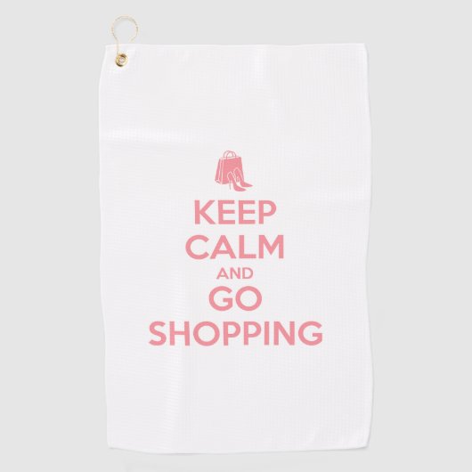 Keep Calm and Go Shopping Golfhanddoek (Voorkant)