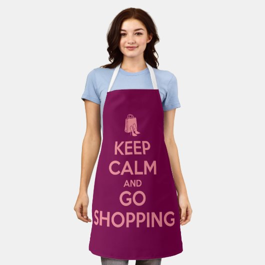 Keep Calm and Go Shopping Schort (Gedragen)