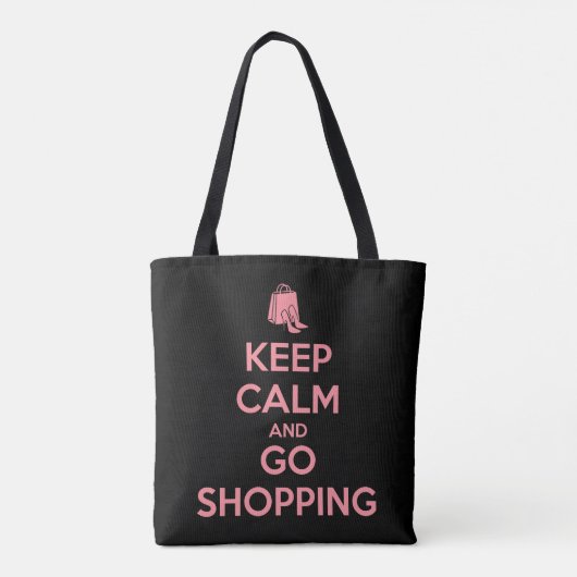 Keep Calm and Go Shopping Tote Bag (Achterkant)