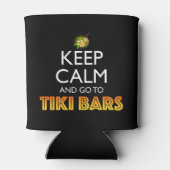 Keep Calm And Go To Tiki Bars Blikjeskoeler (Achterkant)
