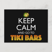 Keep Calm And Go To Tiki Bars Briefkaart (Voorkant)