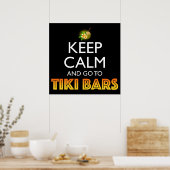 Keep Calm And Go To Tiki Bars Poster (Keuken)