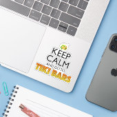 Keep Calm And Go To Tiki Bars Sticker (Laptop met iPhone)