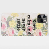 Keep calm and gratitude phrase iPhone hoesje (Achterkant horizontaal)