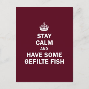 Keep calm and have some Gefilte Fish Briefkaart