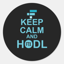 Keep Calm and Hodl FTX munt Ronde Sticker