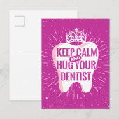 Keep Calm And Hug Your Dentist Briefkaart (Voorkant / Achterkant)