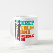 Keep Calm And Juggle On Juggler Juggling Balls Art Koffiemok (Voorkant links)