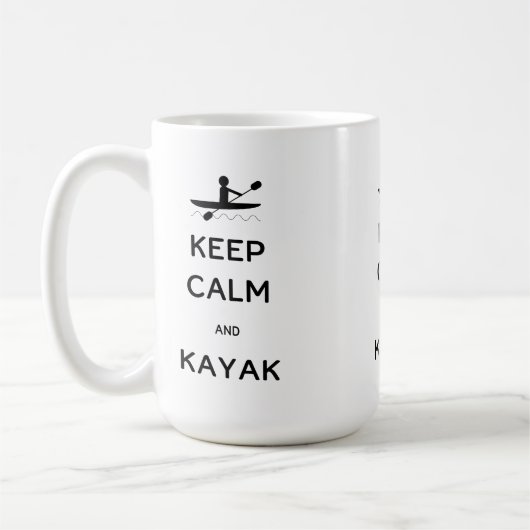 Keep Calm and Kayak Coffee Mok (Links)