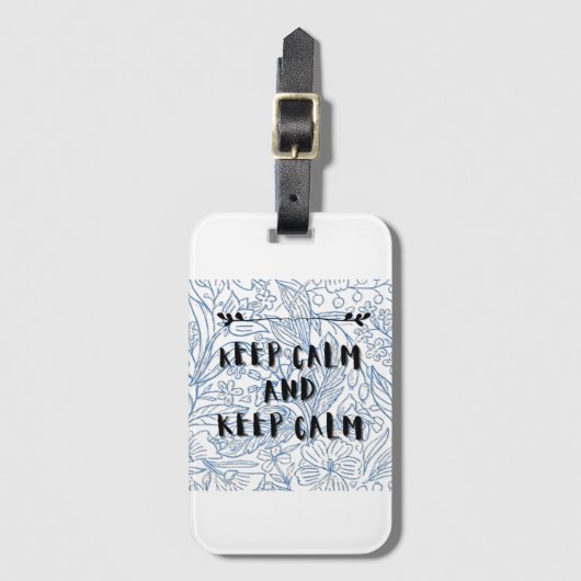 Keep calm and keep calm bagagelabel (Voorkant (verticaal))