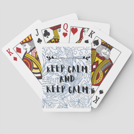 Keep calm and keep calm pokerkaarten (Achterkant)