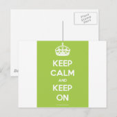 Keep-Calm-And-Keep-On.pdf Briefkaart (Voorkant / Achterkant)