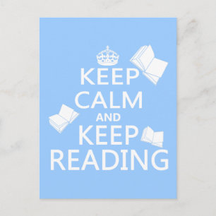 Keep Calm and Keep Reading Briefkaart