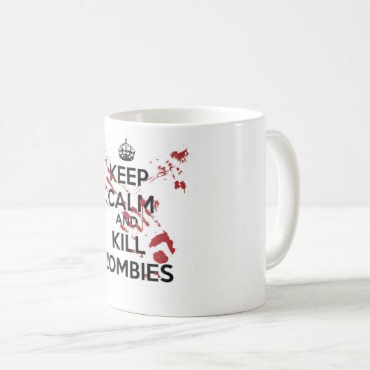 Keep Calm and Kill Zombies Koffiemok (Voorkant rechts)