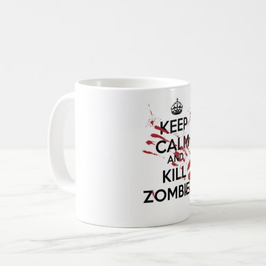 Keep Calm and Kill Zombies Koffiemok (Voorkant links)