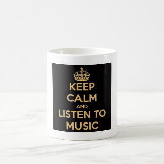 Keep calm and listen to music mug koffiemok