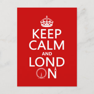 Keep Calm and Lond On (Londen) Briefkaart