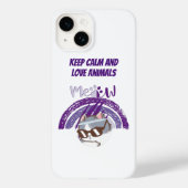 keep calm and love animals phrase Case-Mate iPhone case (Achterkant)