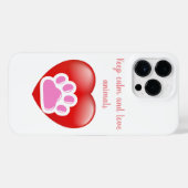 keep calm and love animals phrase iPhone hoesje (Achterkant horizontaal)