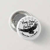 Keep Calm and Love Crows knop Ronde Button 3,2 Cm (Voorkant /achterkant)