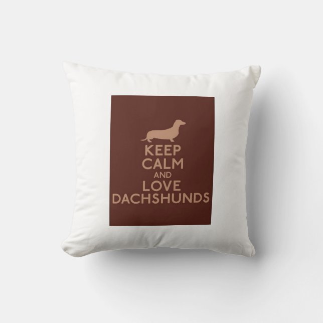 Keep Calm and Love Dachshunds Kussen (Voorkant)
