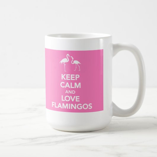 Keep Calm and Love Flamingos mok (Rechts)