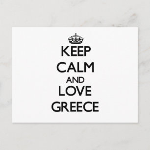 Keep Calm and Love Greece Briefkaart
