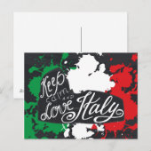 Keep Calm and Love Italy Briefkaart (Voorkant / Achterkant)