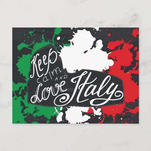 Keep Calm and Love Italy Briefkaart (Voorkant)