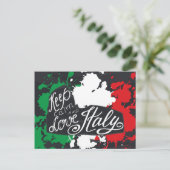 Keep Calm and Love Italy Briefkaart (Staand voorkant)