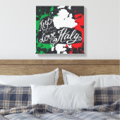 Keep Calm and Love Italy Canvas Afdruk (Insitu (Slaapkamer))