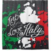 Keep Calm and Love Italy Douchegordijn (Voorkant)