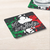 Keep Calm and Love Italy Kartonnen Onderzetters (Schuin)